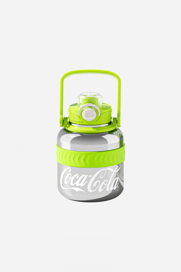 可口可樂 快樂圓圓桶 850ml 螢光綠